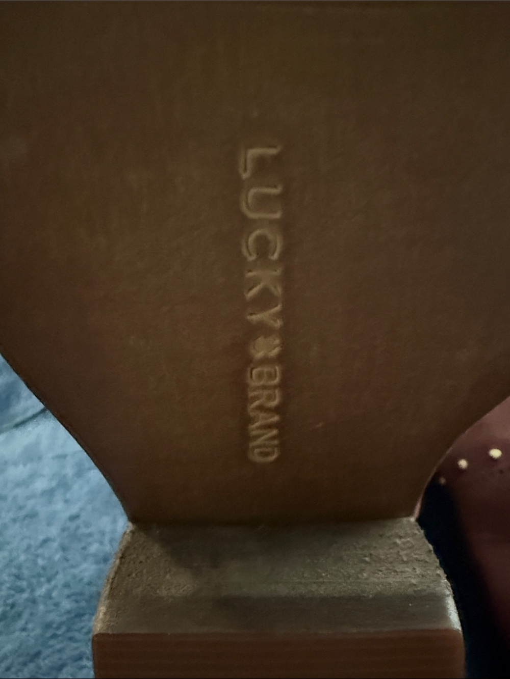 Lucky Brand Burgundy Suede Studded Western Ankle Boots - Picture 2 of 3